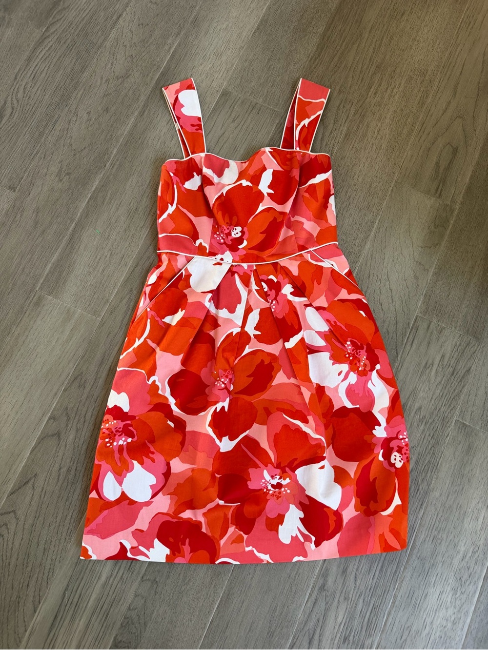 Tahari Arthur S. Levine Petite Floral Fit & Flare Dress 2P Pockets